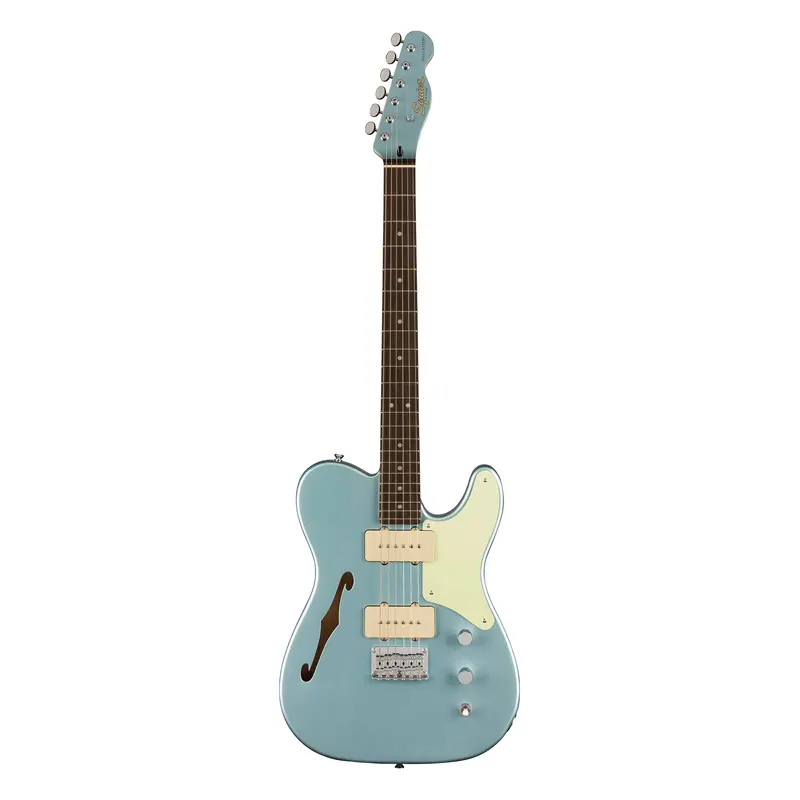 Squier Paranormal Cabronita Telecaster Semi-Hollowbody Electric Guitar - Ice Blue Metallic