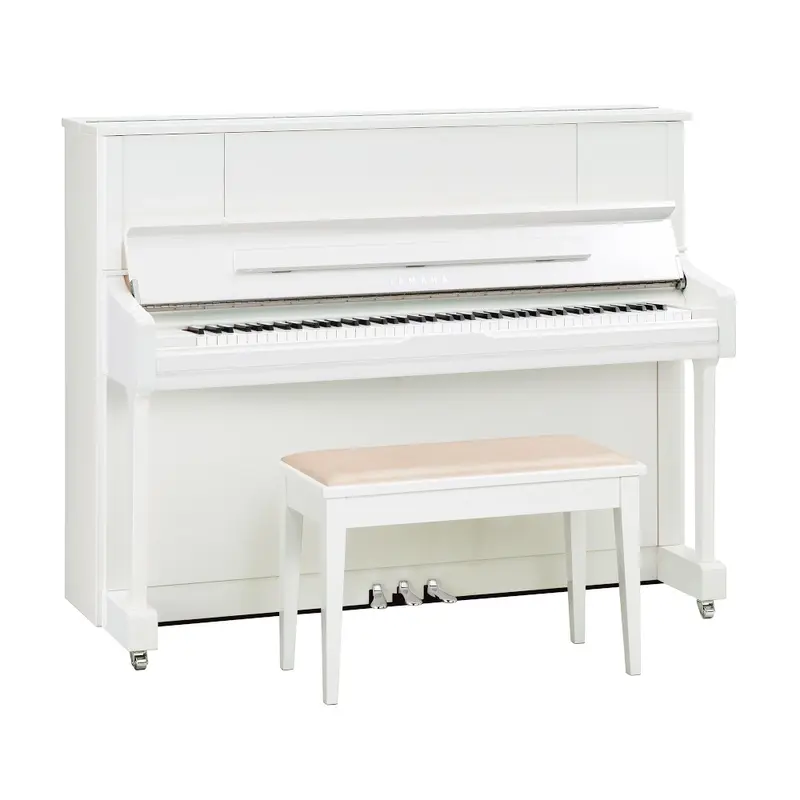 Yamaha Upright Piano U1J Polished White