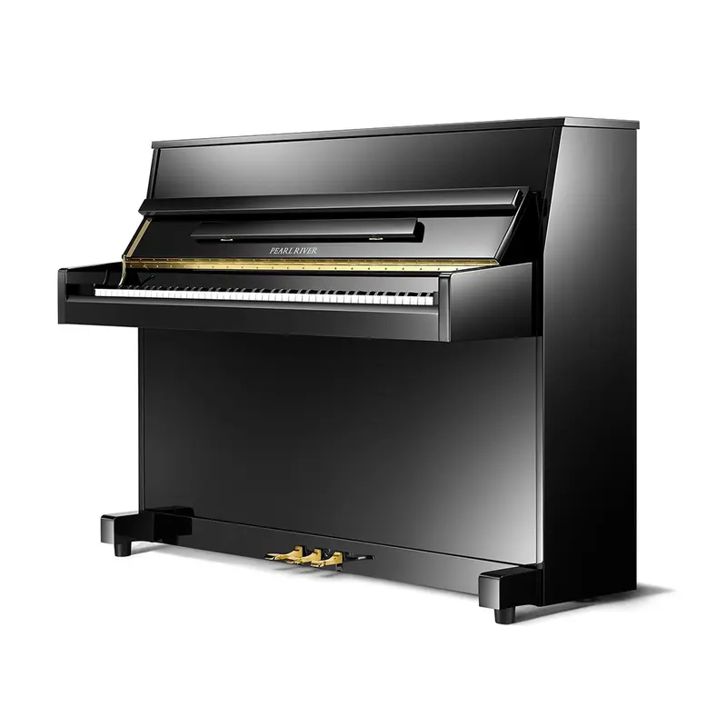 Pearl River QU2 UP109D Intelligent Silent Upright Piano - Polished Ebony