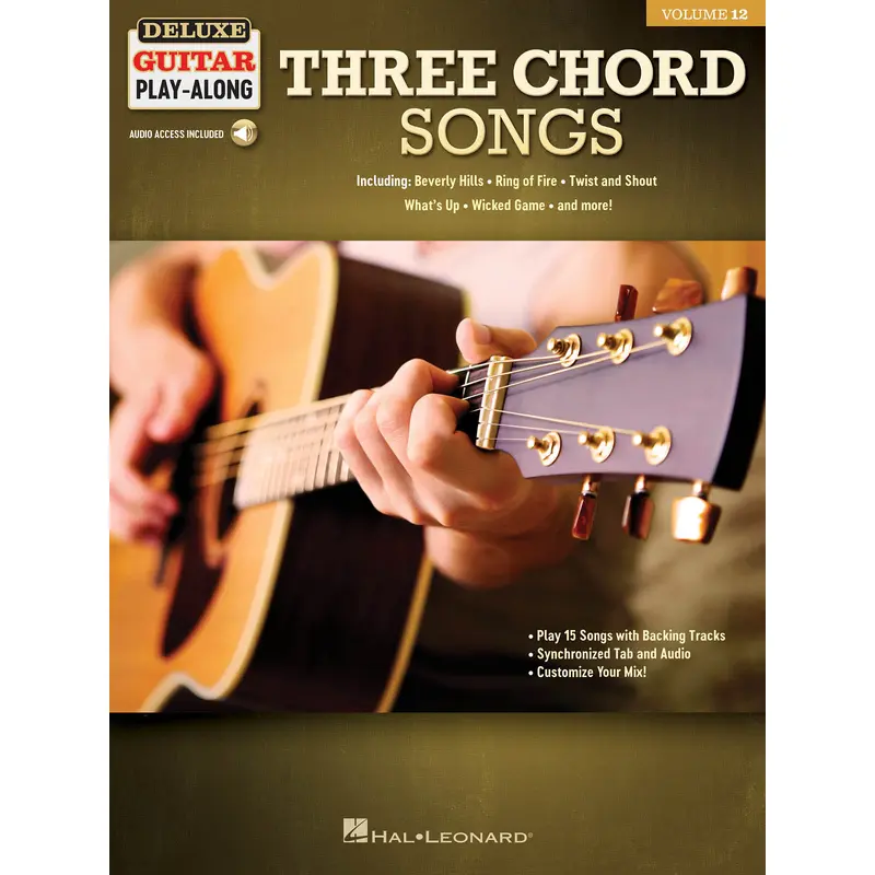 Three Chord Songs - Deluxe Guitar Play-Along Vol. 12