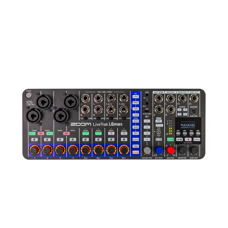 Zoom LiveTrak L6max 12-Channel Mixer and Recorder for Music, Streaming, and Podcasts