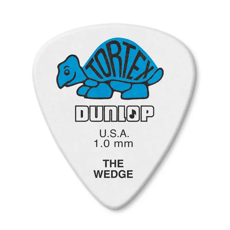 Dunlop Tortex Wedge Pick - 1.0mm - White (12-Pack)