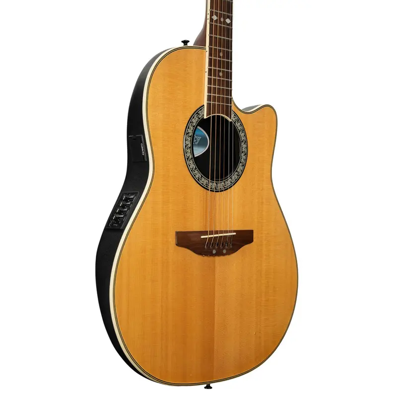 Pre-Owned Ovation Celebrity CC-057 Black Acoustic-Electric Guitar | Used