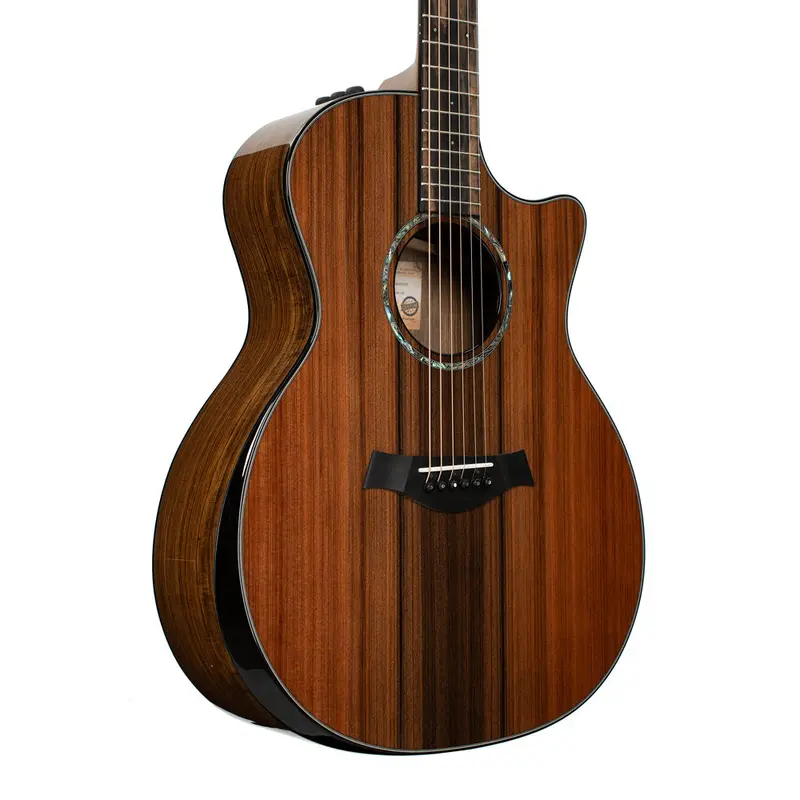 Taylor Custom Grand Auditorium Factory Visit Selected Woods - Sinker Redwood/Bocote | New