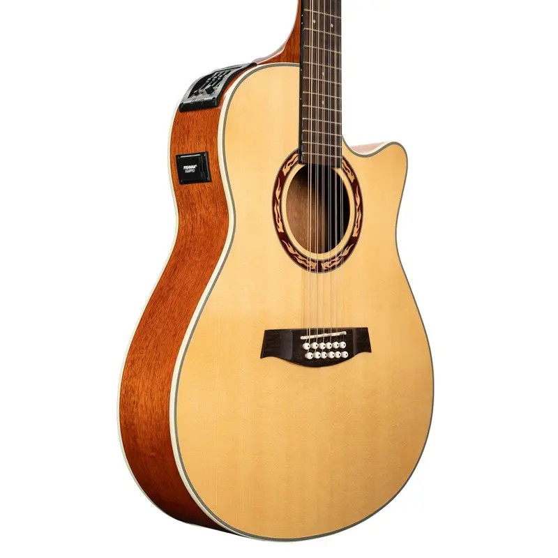 Pre-Owned Ibanez AEF18/12 Natural 12-String Acoustic-Electric Guitar | Used