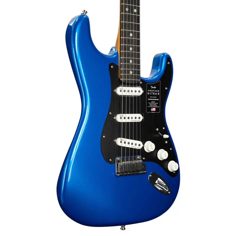 Fender American Ultra II Stratocaster Electric Guitar - Ebony Fingerboard, Noble Blue | New