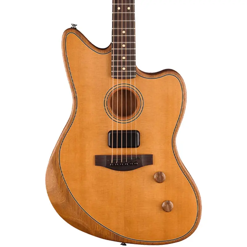 Fender Acoustasonic Standard Jazzmaster Electric Guitar - Aged Natural