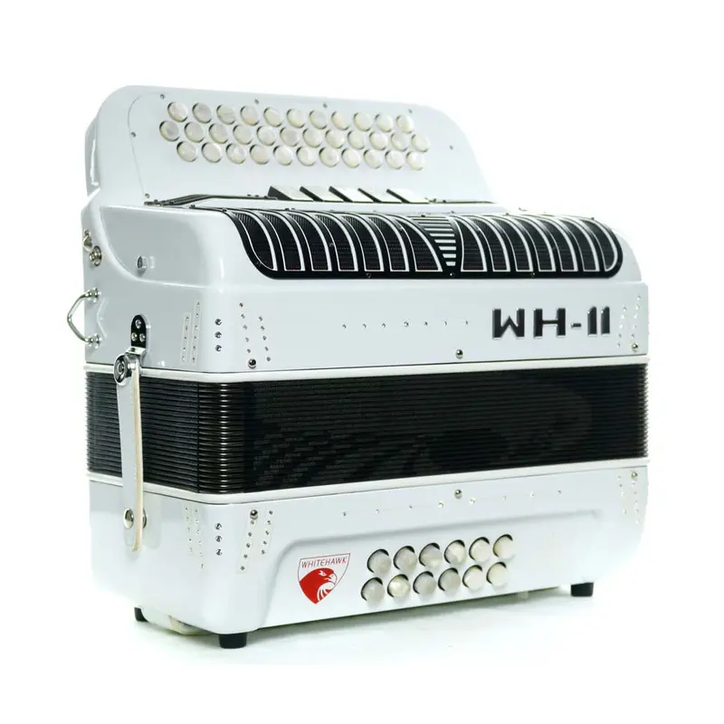 Hohner Anacleto WH-II White Hawk II 5-Switch EAD Accordion - Matte White