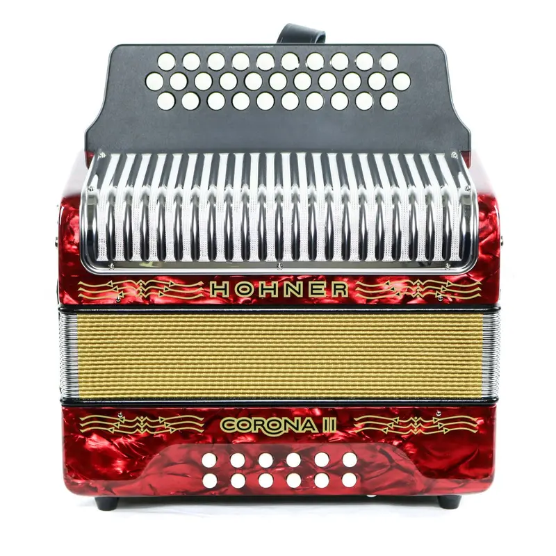 Hohner Corona II 3500 GCF Button Accordion - Red