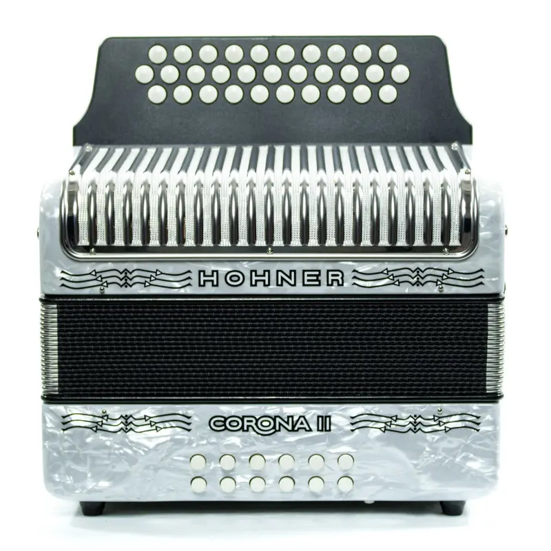 Hohner Corona II 3500GW GCF Button Accordion - White