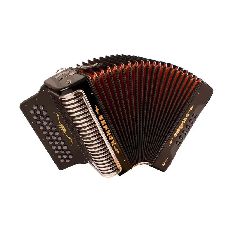 Hohner CXGB Corona II Xtreme TX Mex GCF Accordion - Black