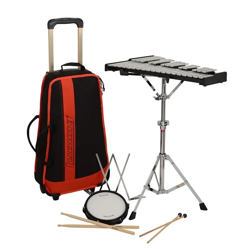 Ludwig Musser M652RBR Bell & Practice Pad Kit w/ Rolling Bag & Accessories