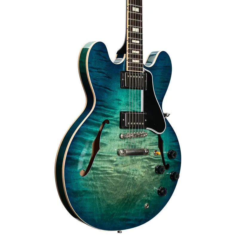 2018 Gibson ES-335 Figured Semi-Hollow Electric Guitar- Aquamarine