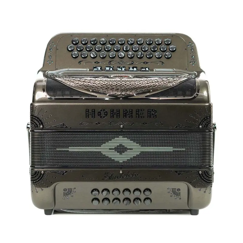Hohner Anacleto Rey Del Norte III Compact FBE Accordion - Gun Metal Gray Metallic