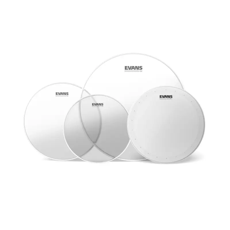 Evans G2 Clear Rock Drumhead Pack 10", 12", 16" w/ 14" HD Dry Snare Batter