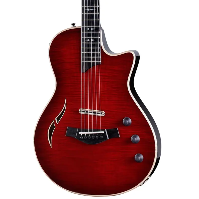 Taylor T5z Pro Hollow-Body Electric-Acoustic Guitar w/ Armrest - Cayenne Red