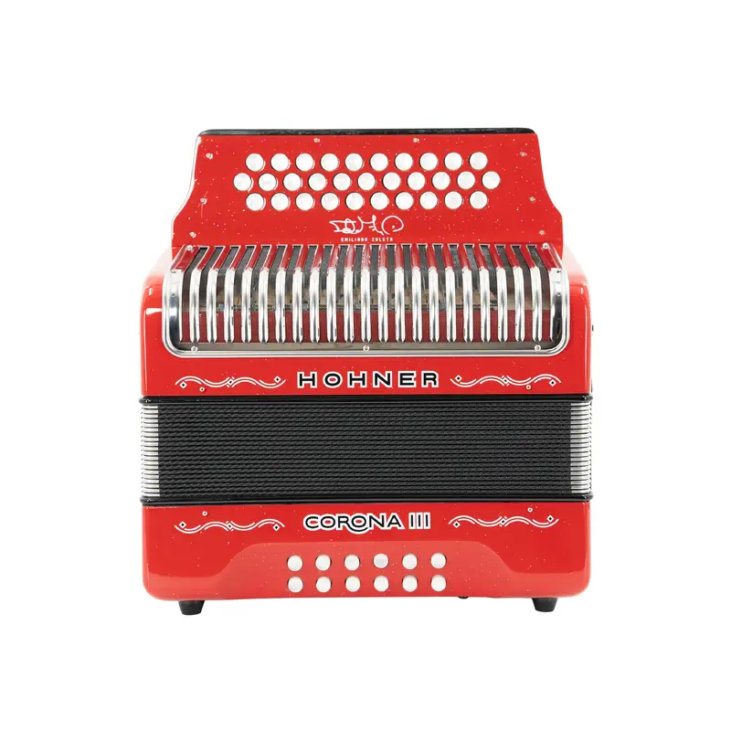 Pre-Owned Hohner Corona - III BbEbAb Emiliano Zuleta Signature Accordion