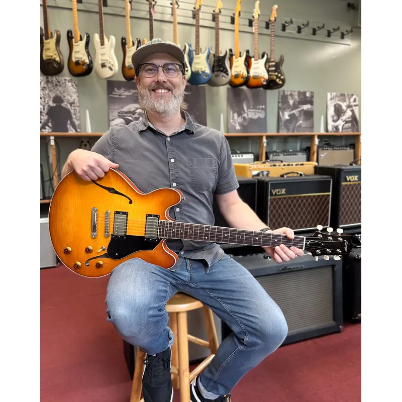 Collings I-35 LC Semi-Hollowbody Electric Guitar, Iced Tea Sunburst