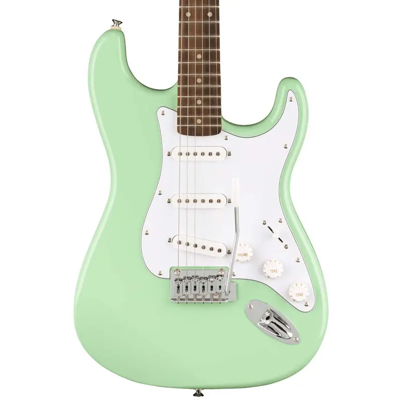 Squier FSR Affinity Series Stratocaster, Laurel Fingerboard, White Pickguard - Surf Green