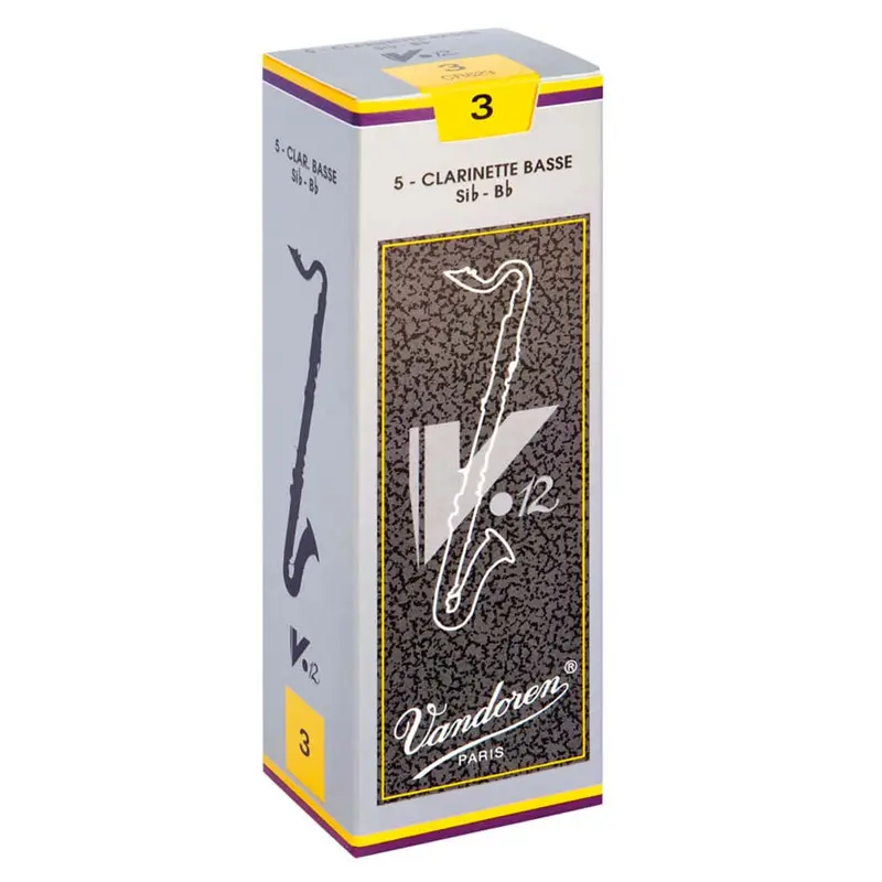 Vandoren V12 #3 Bass Clarinet Reeds - 5 Pack