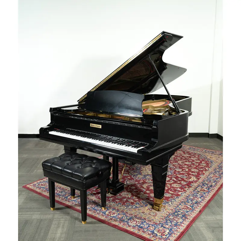 Mason & Hamlin 9' Boston CC2 Grand Piano w/ QRS Player System | Polished Ebony | SN: 56828393 | Used