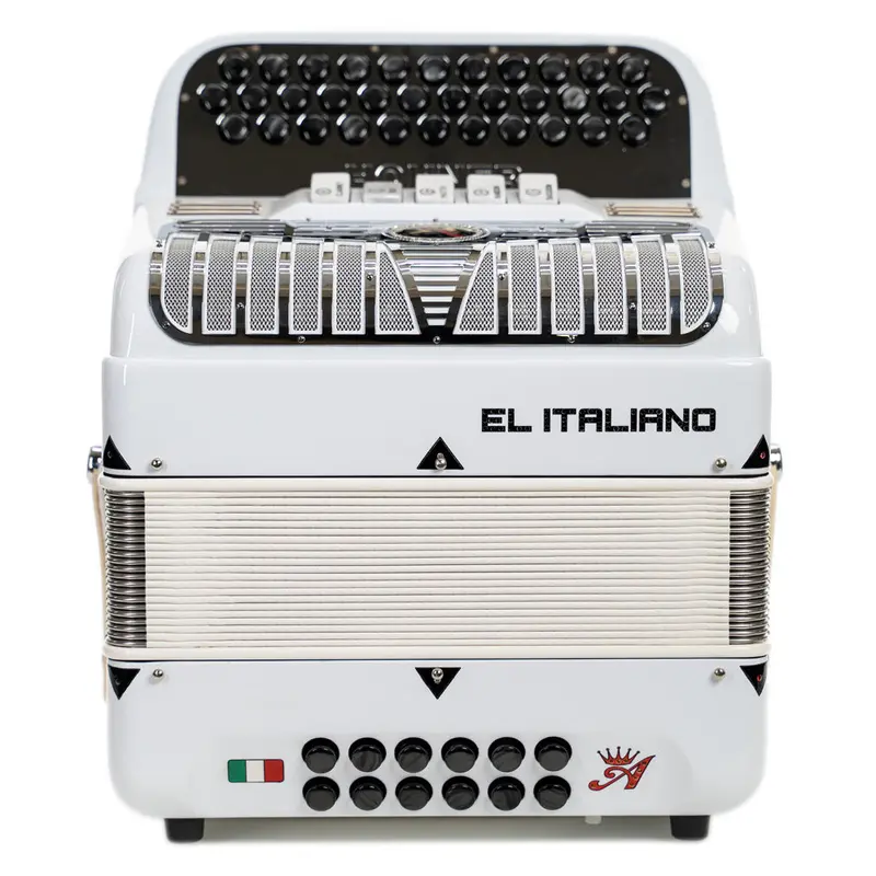 Hohner Anacleto El Italiano III 5 Switch Compact FBE Accordion - White