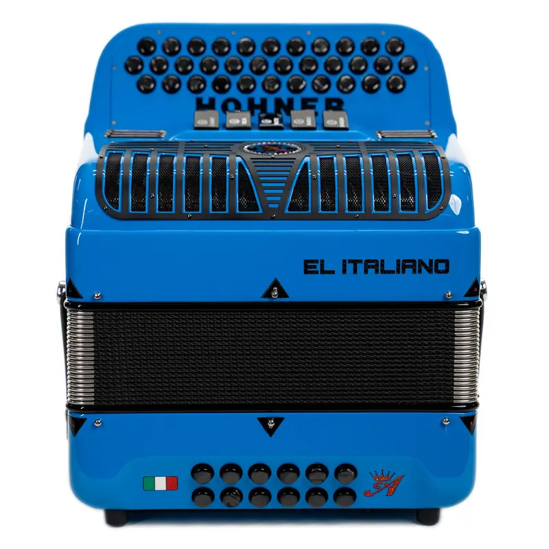 Hohner Anacleto El Italiano III 5 Switch Compact GCF Accordion - Blue