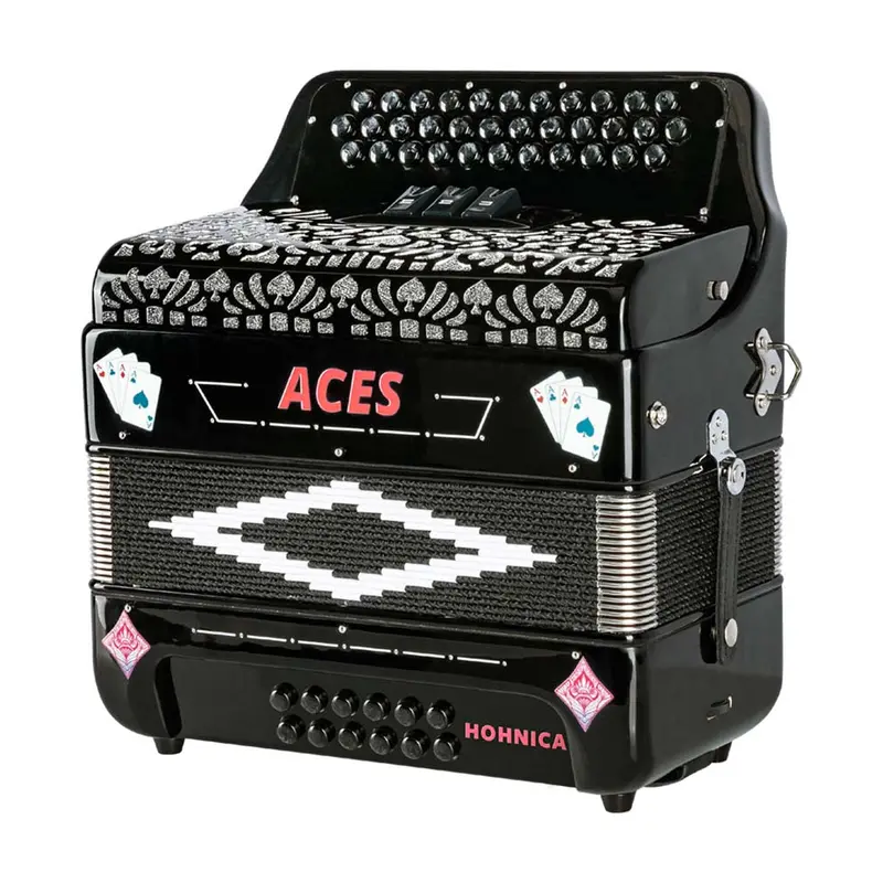 Hohnica Aces II FBE 3 Register Accordion - Black