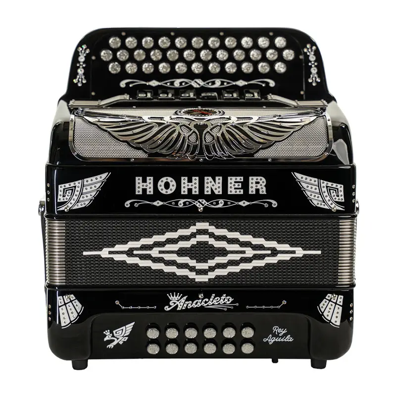 Hohner Anacleto Rey Aguila Two Tone FBE/EAD Compact Accordion, Black