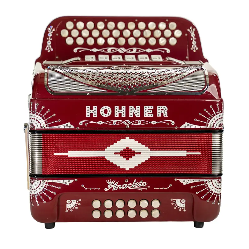 Hohner Norteno Two Tone FBE/EAD Compact Accordion - Red