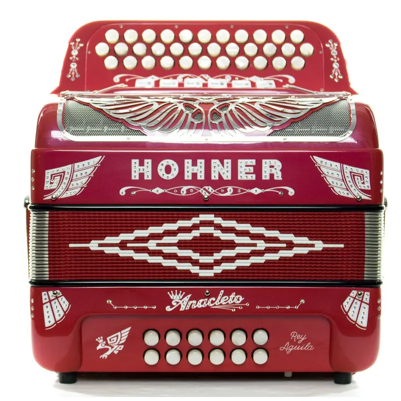 Hohner Anacleto Rey Aguila TT FBE/EAD Compact Accordion Red | New