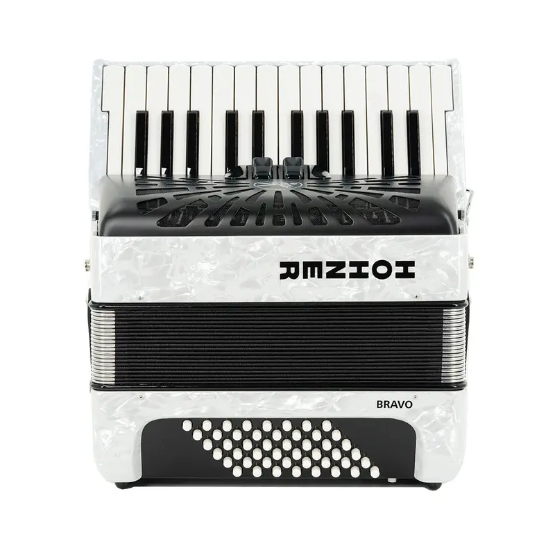 Pre-Owned Hohner Bravo II 48 Piano Accordion - White | Used