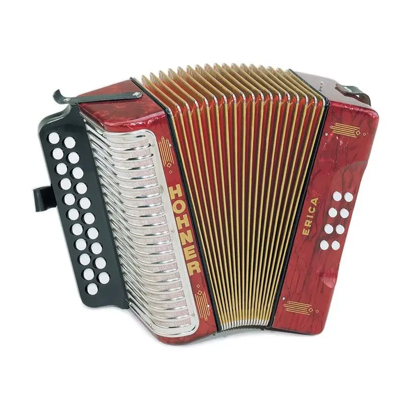 Hohner Erica 3000GR GC Button Accordion - Red