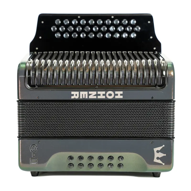 Hohner Corona C-II GCF Diatonic Accordion - Green to Gold