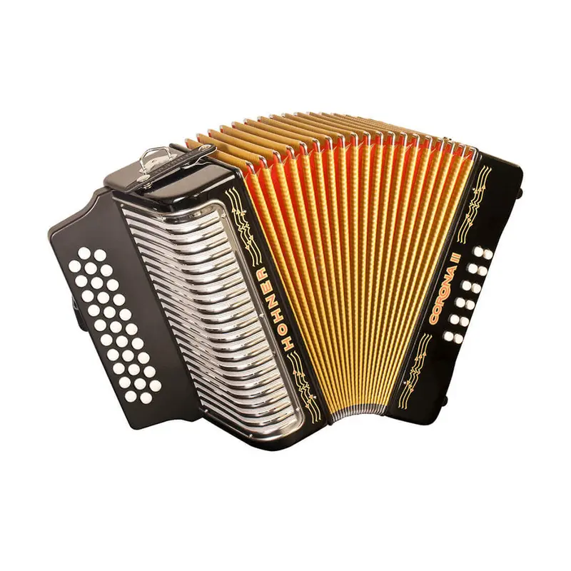 Hohner Corona II 3500 FBbEb Button Accordion - Black
