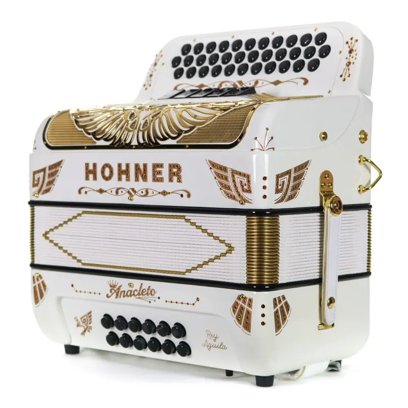 Hohner Anacleto Rey Aguila Compact 5 Switch GCF White and Gold