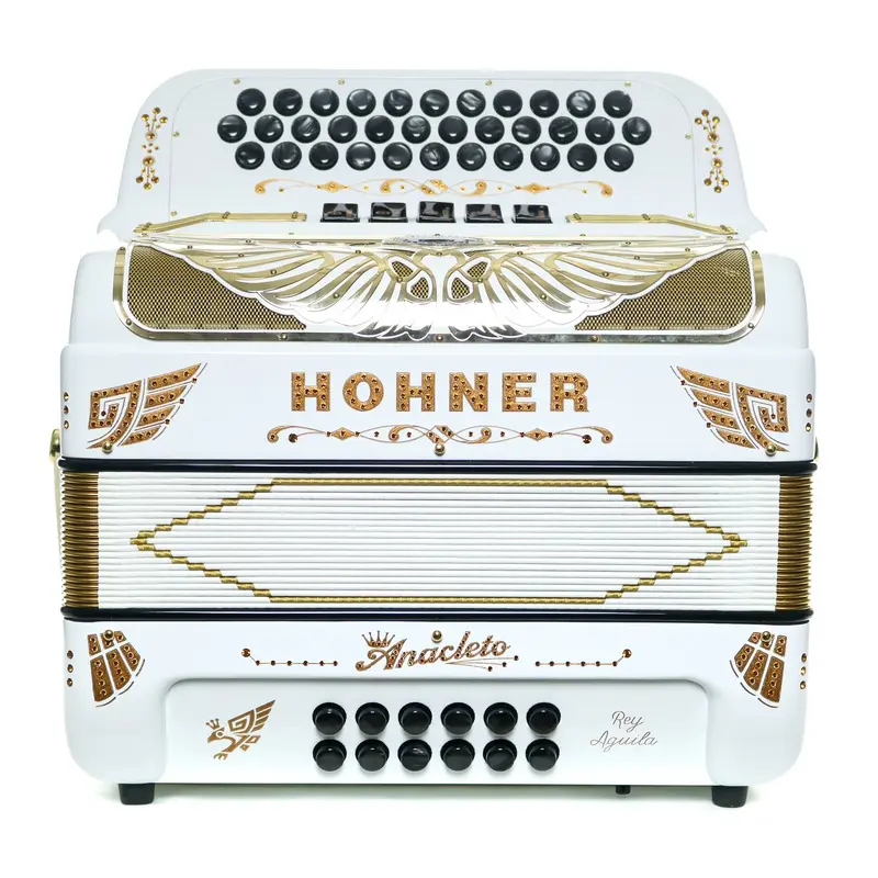 Hohner Anacleto Rey Aguila GCF Accordion White