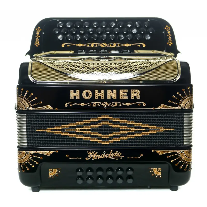 Hohner Anacleto Rey Del Norte III 5S FBbEb Accordion Black