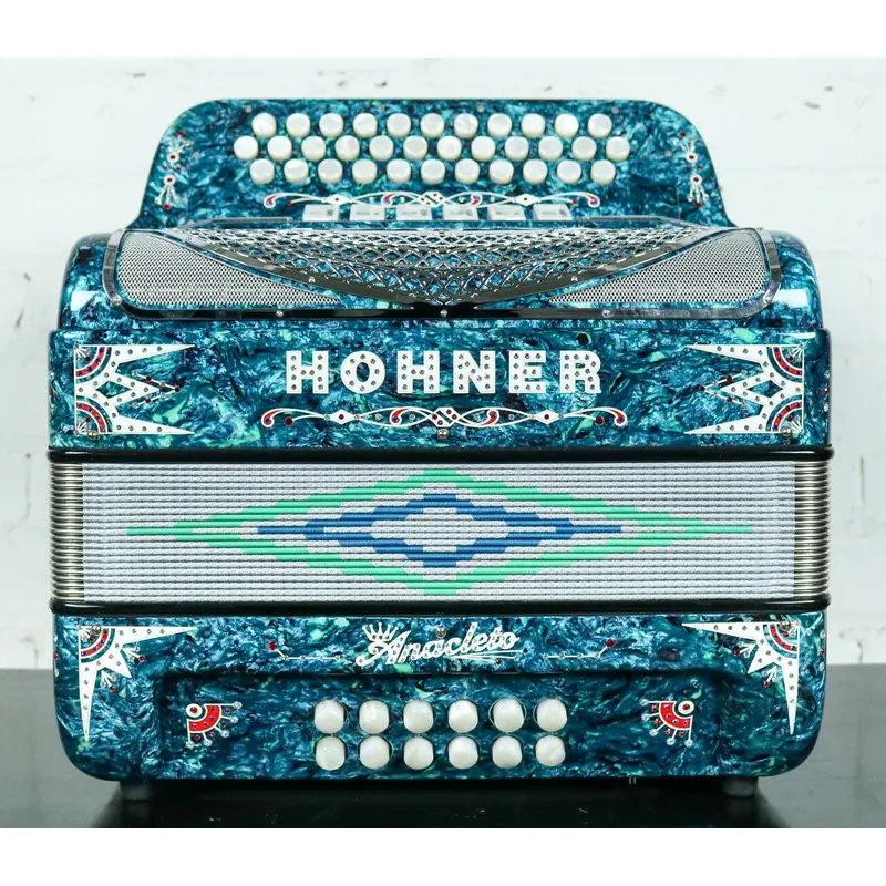 Hohner Anacleto Rey Del Norte TT Accordion FBbEb/EAD Green