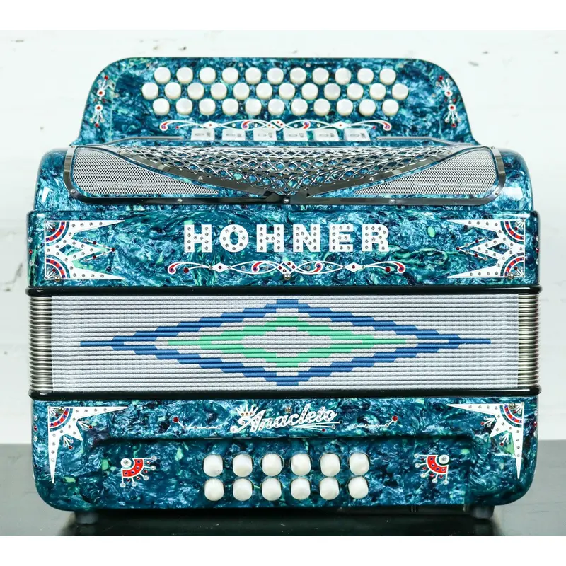 Hohner Anacleto Rey Del Norte TT FBbEb/GCF Accordion Green