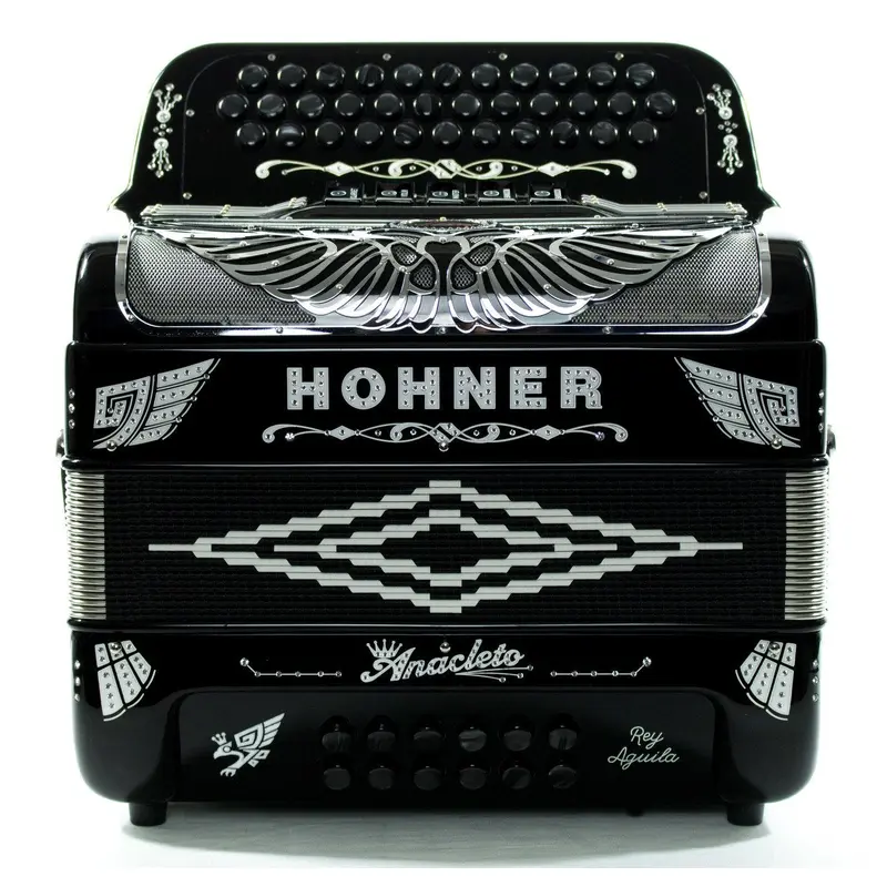 Hohner Anacleto Rey Aguila III GCF Compact Accordion Black
