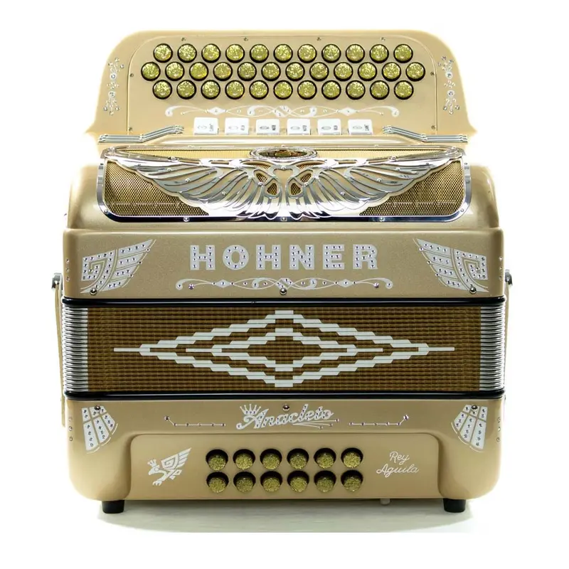 Hohner Anacleto Rey Aguila TT FBE/EAD Compact Accordion, Gold
