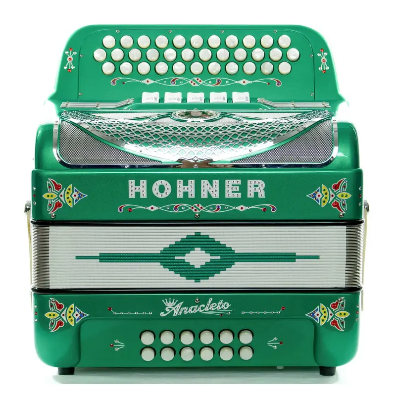 Hohner Anacleto Rey Del Norte III GCF Compact Accordion Green