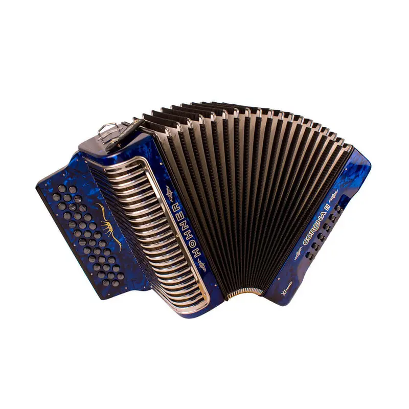 Hohner Corona II Xtreme FBbEb Button Accordion - Dark Blue