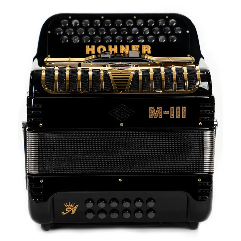 Pre-Owned Hohner Anacleto MARK III 3 Switch Compact Accordion E Key, Black
