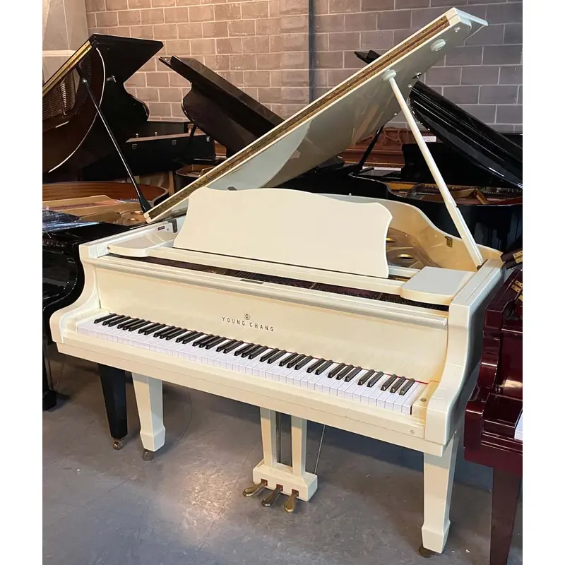 1983 Young Chang 5'2" G157 Baby Grand Piano | Polished White | SN: G008266 | Used