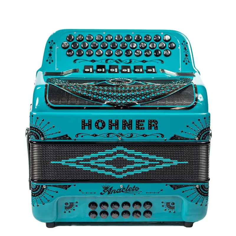 Hohner Rey Del Norte Two Tone Compact FBE/GCF (FA/SOL) - Aqua Blue