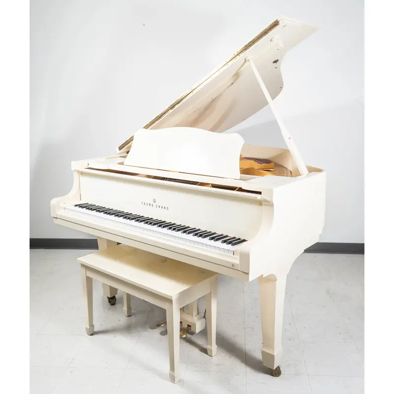 1987 Young Chang G157 Grand Piano in White | Serial No. G026634 | Used